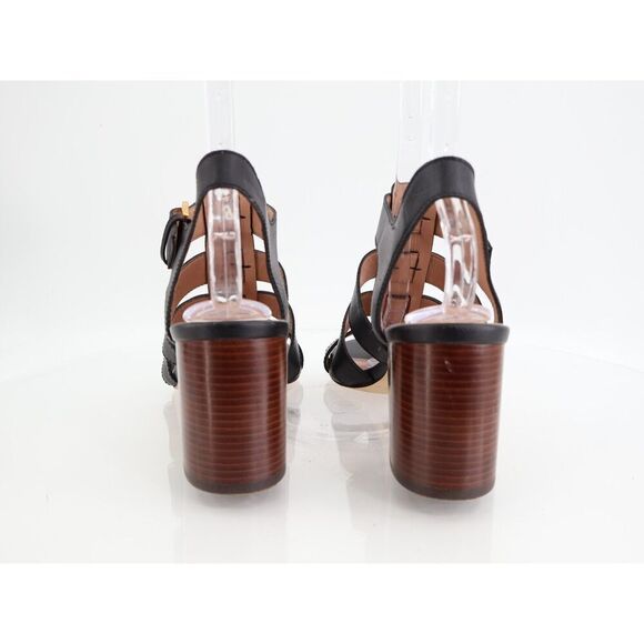 Cole Haan Womens Josie Fisherman Sandals Black Leather Caged Block Heel 11B - Picture 4 of 11